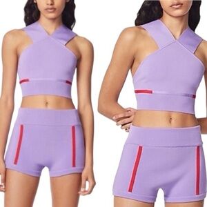 Herve Leger Purple Crop Top NWT